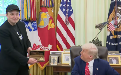 Elon Musk’s farewell press conference with President Trump
